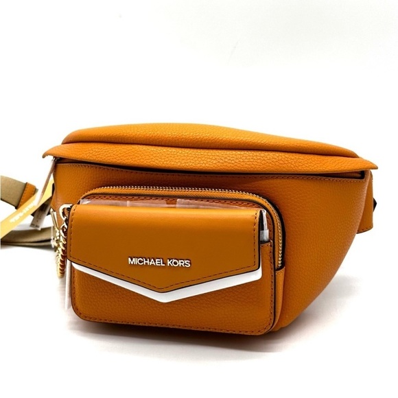 Michael Kors Maisie Large 2 in 1 Sling Pack Crossbody Bag Cider - Picture 1 of 11